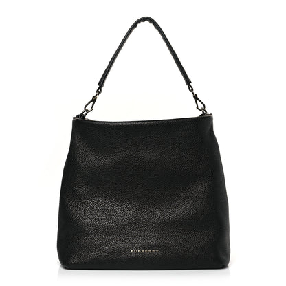 Burberry Grainy Calfskin Medium Cale Hobo Black 1 of 10