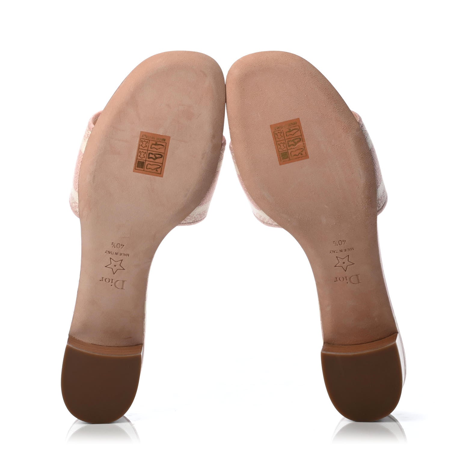 Christian Dior Cotton Toile De Jouy Embroidered Dway 50mm Slide Sandals 40.5 Light Pink 4 of 4