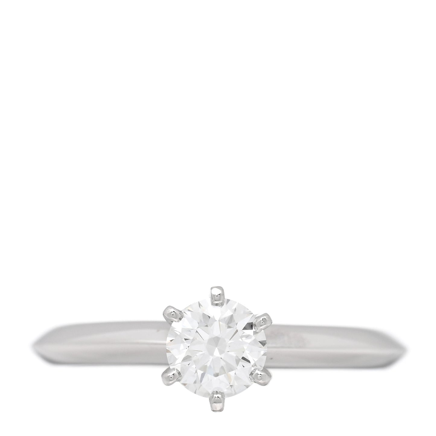 Platinum Diamond .55ct Solitaire Engagement Ring 51 5.75