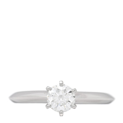 Tiffany Platinum Diamond .55ct Solitaire Engagement Ring 51 5.75 1 of 8
