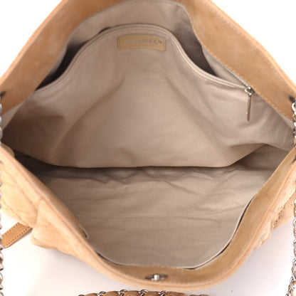 Chanel Nubuck Double Stitch Large Hamptons Shopping Tote Beige 4 of 8