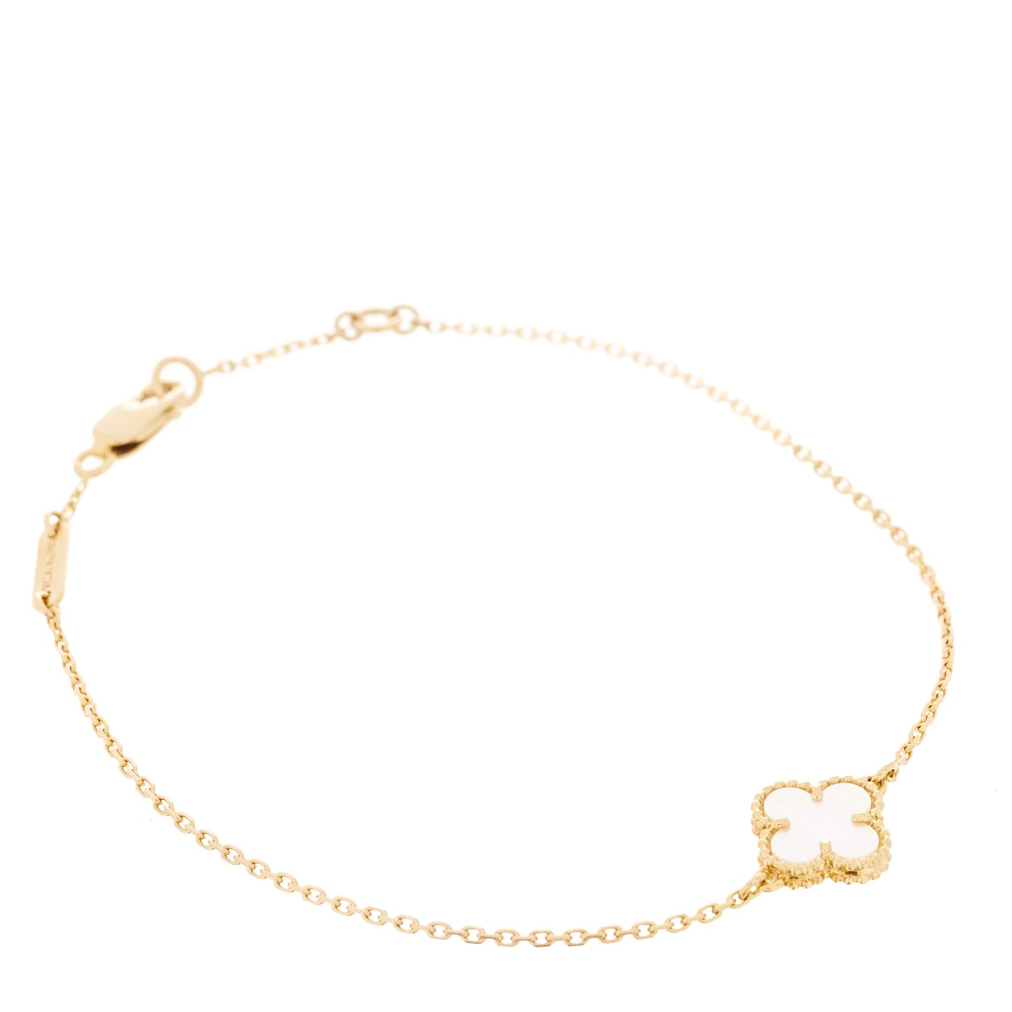 18K Yellow Gold Mother of Pearl Sweet Alhambra Bracelet
