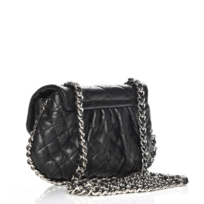 Chanel Washed Lambskin Quilted Mini Chain Around Flap Black 3 of 7
