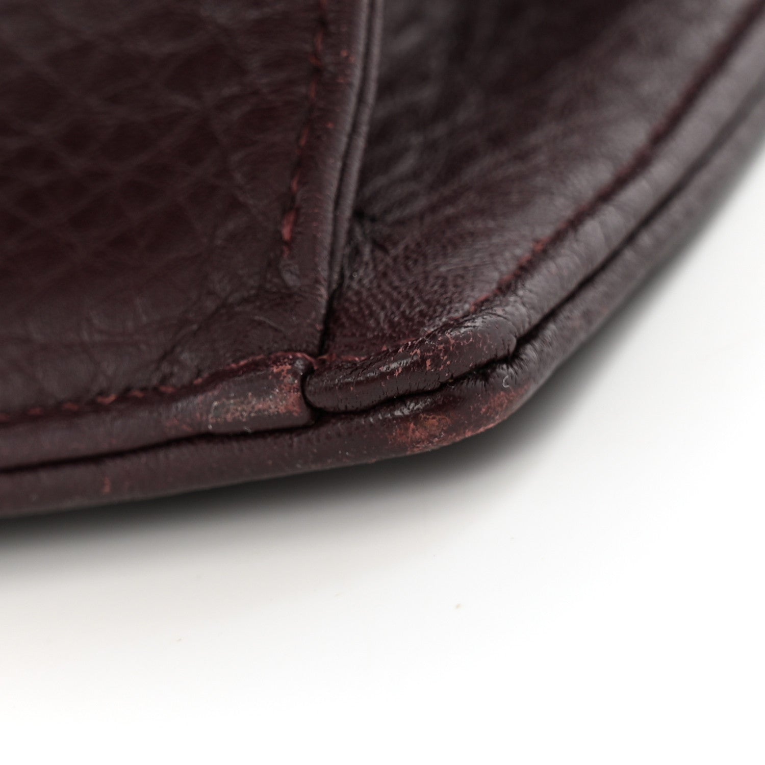 Christian Dior Grained Calfskin Small Diorama Flap Bag Burgundy 11 of 14