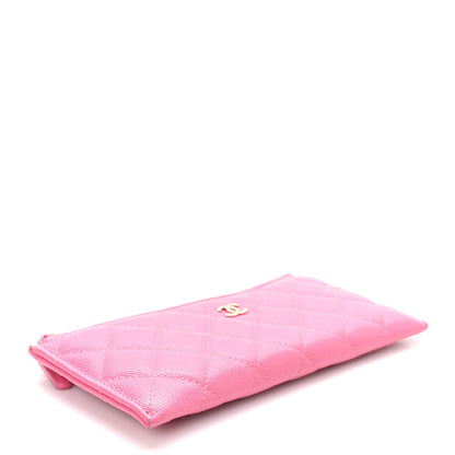 Chanel Caviar Quilted Classic Zip Pouch Pink 4 of 7