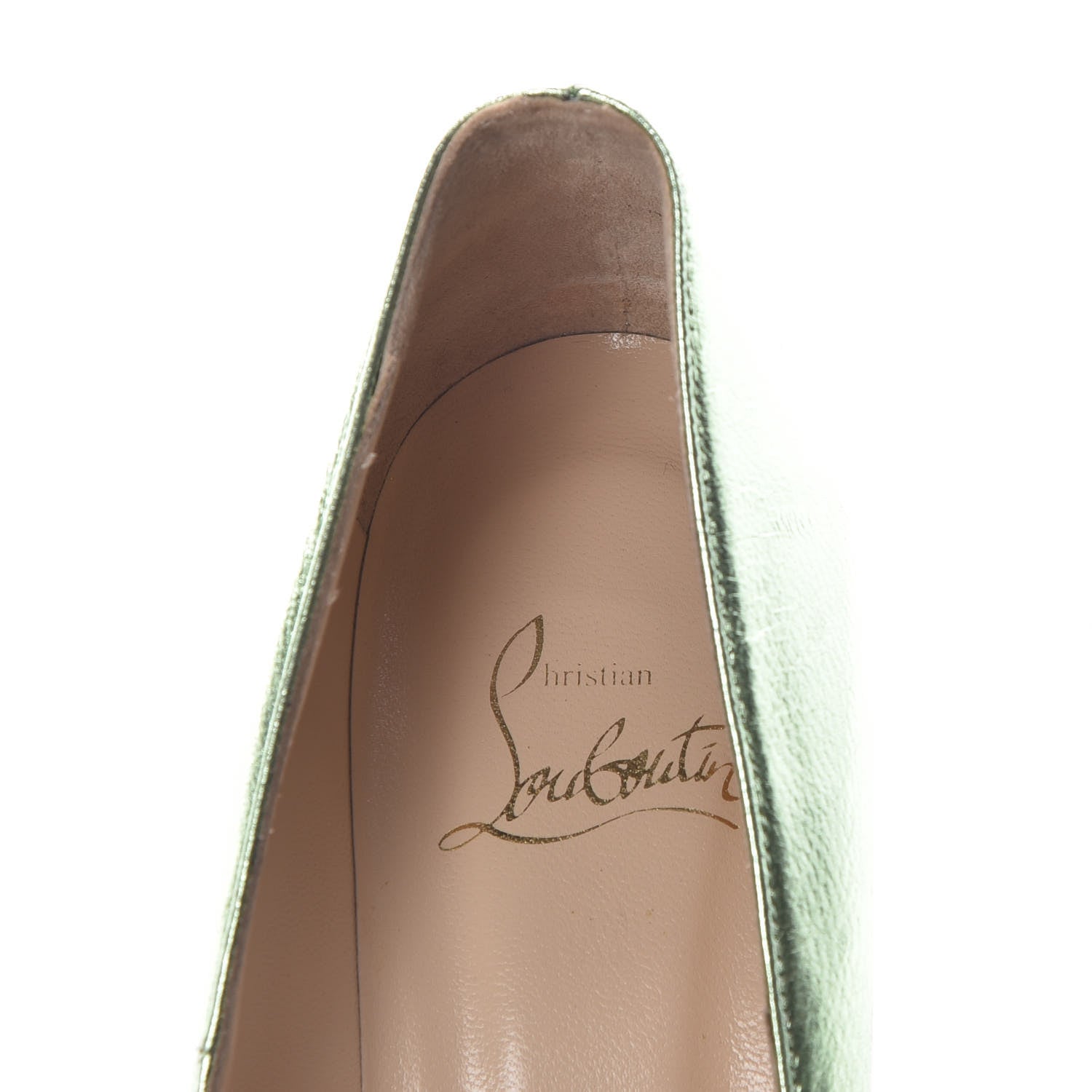 Christian Louboutin Metallizzato Nappa Fifi 80 Pumps 38 Verde 8 of 12