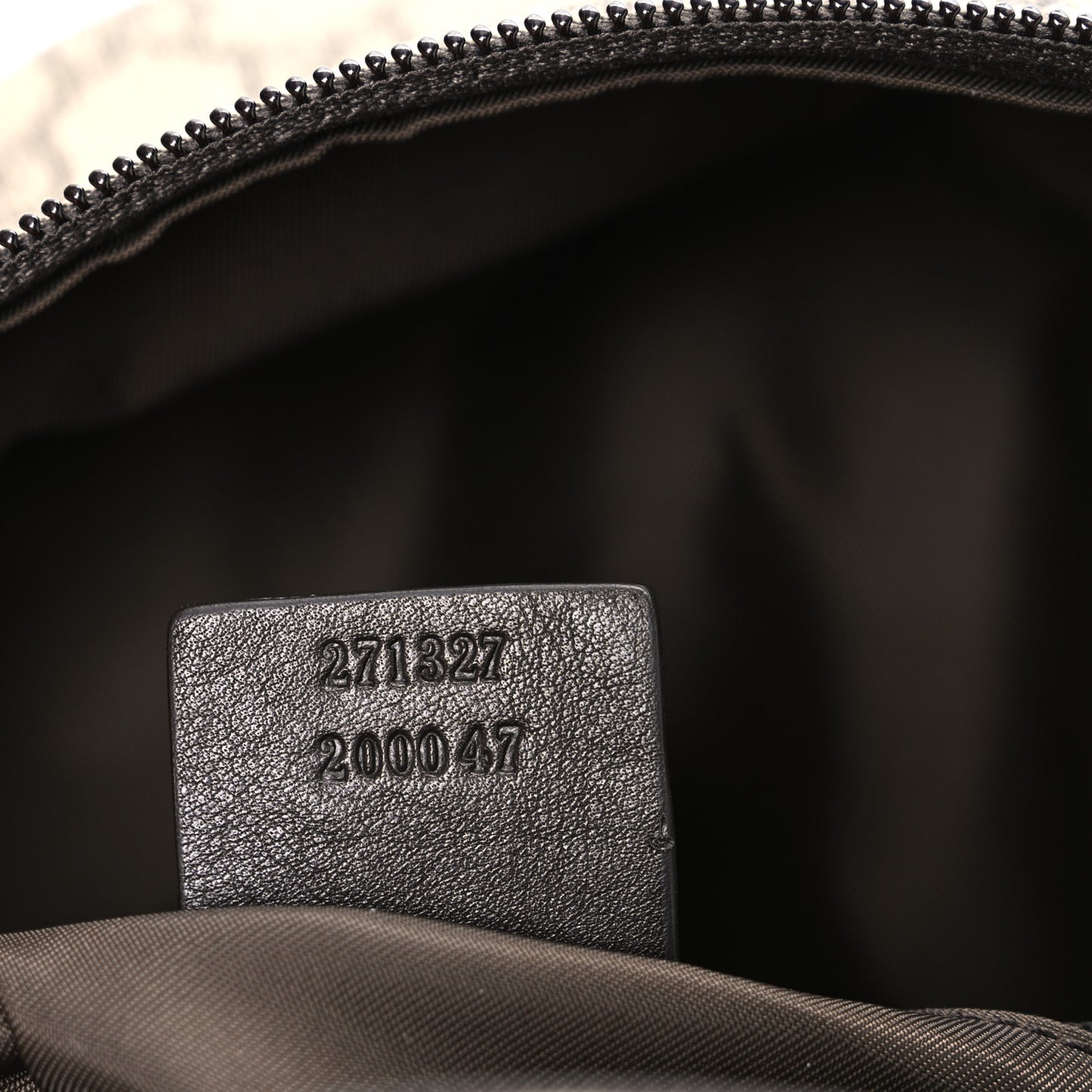 GG Supreme Monogram Margaux Calfskin Childrens Day Backpack Beige Ebony Cocoa Dark Chocolate