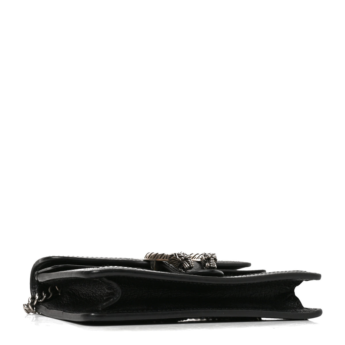Gucci Jacquard Black Denim GG Monogram Super Mini Dionysus Shoulder Bag Black Ivory 4 of 9