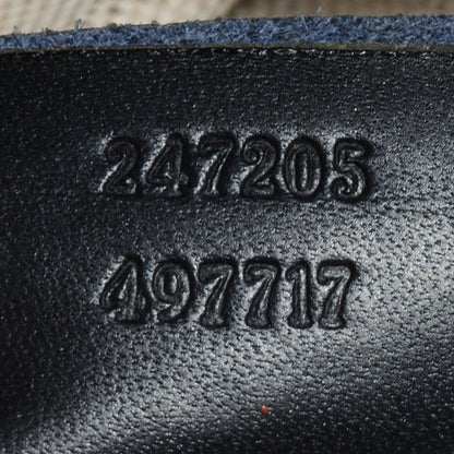 Gucci Monogram Selleria Calfskin Vintage Web Medium Boston Beige Blue 8 of 8