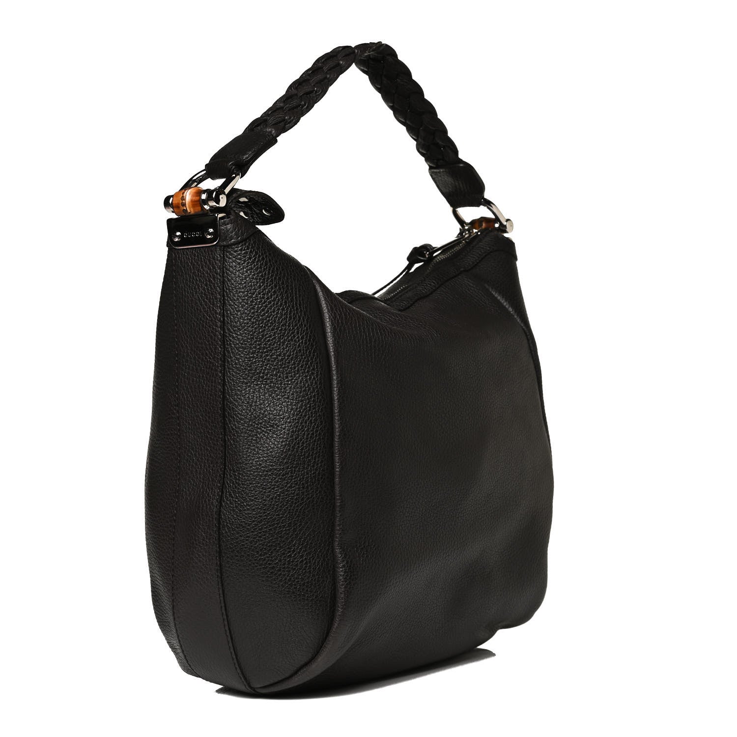 Gucci Grained Calfskin Bamboo Bar Hobo Dark Brown 5 of 37