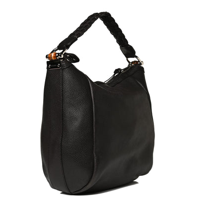Gucci Grained Calfskin Bamboo Bar Hobo Dark Brown 5 of 37