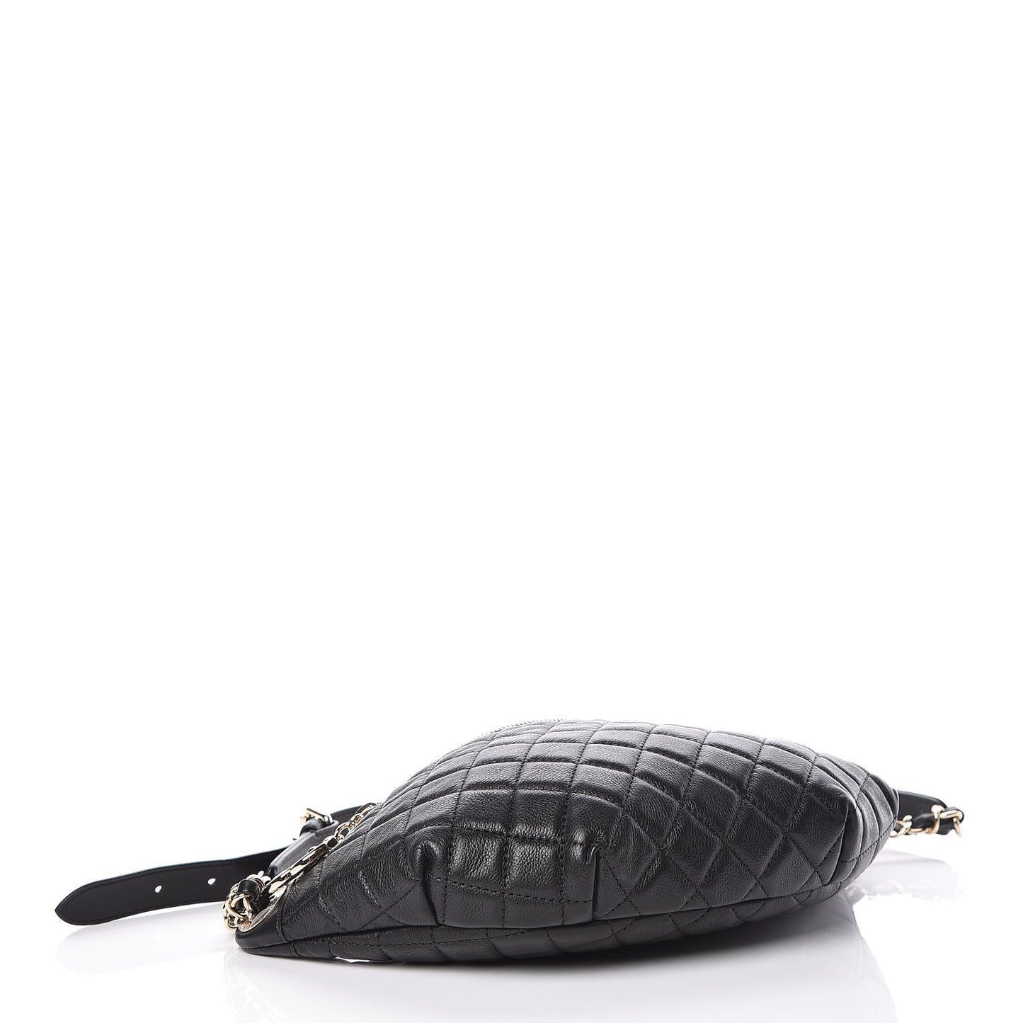Calfskin Quilted Belt Me Up Waist Bag Black