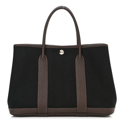 Hermes Toile Negonda Garden Party 30 TPM Black Chocolate 1 of 11
