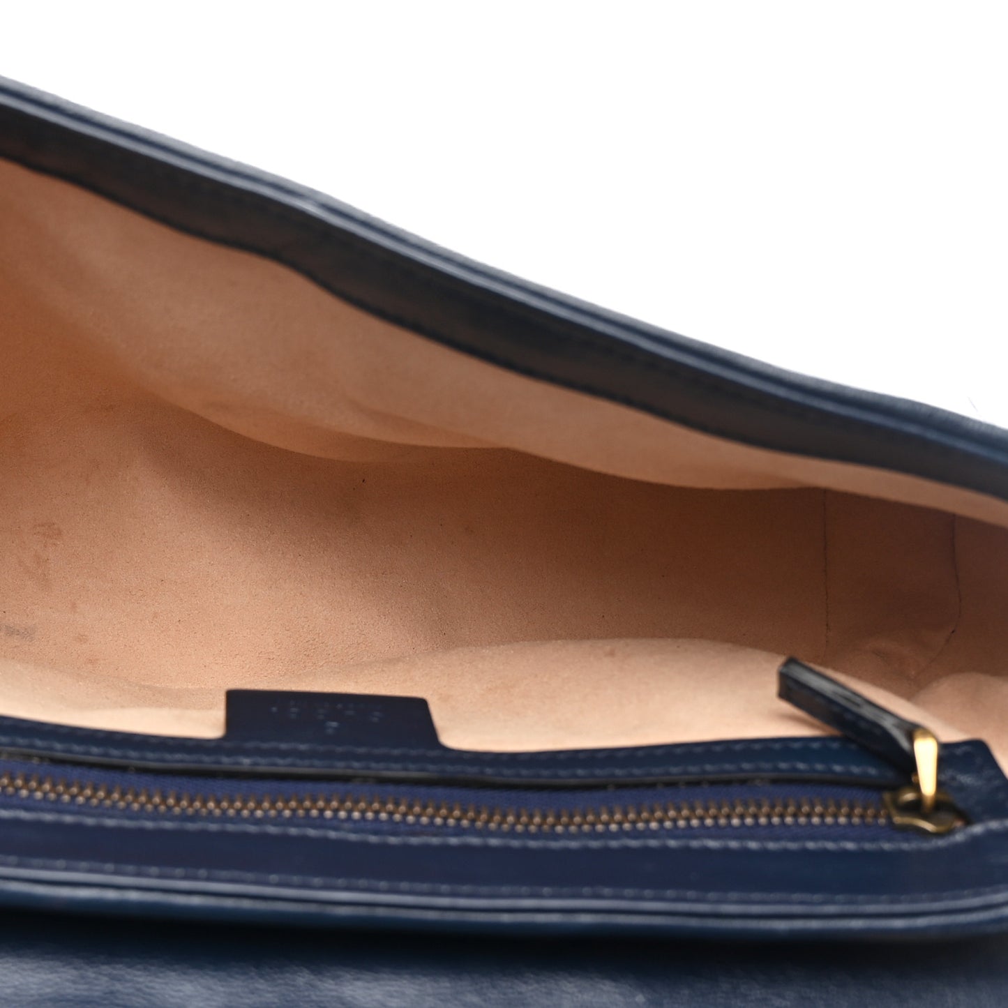 Vintage Effect Calfskin Matelasse Diagonal Small Torchon GG Marmont Shoulder Bag Mystic White Blue Agata