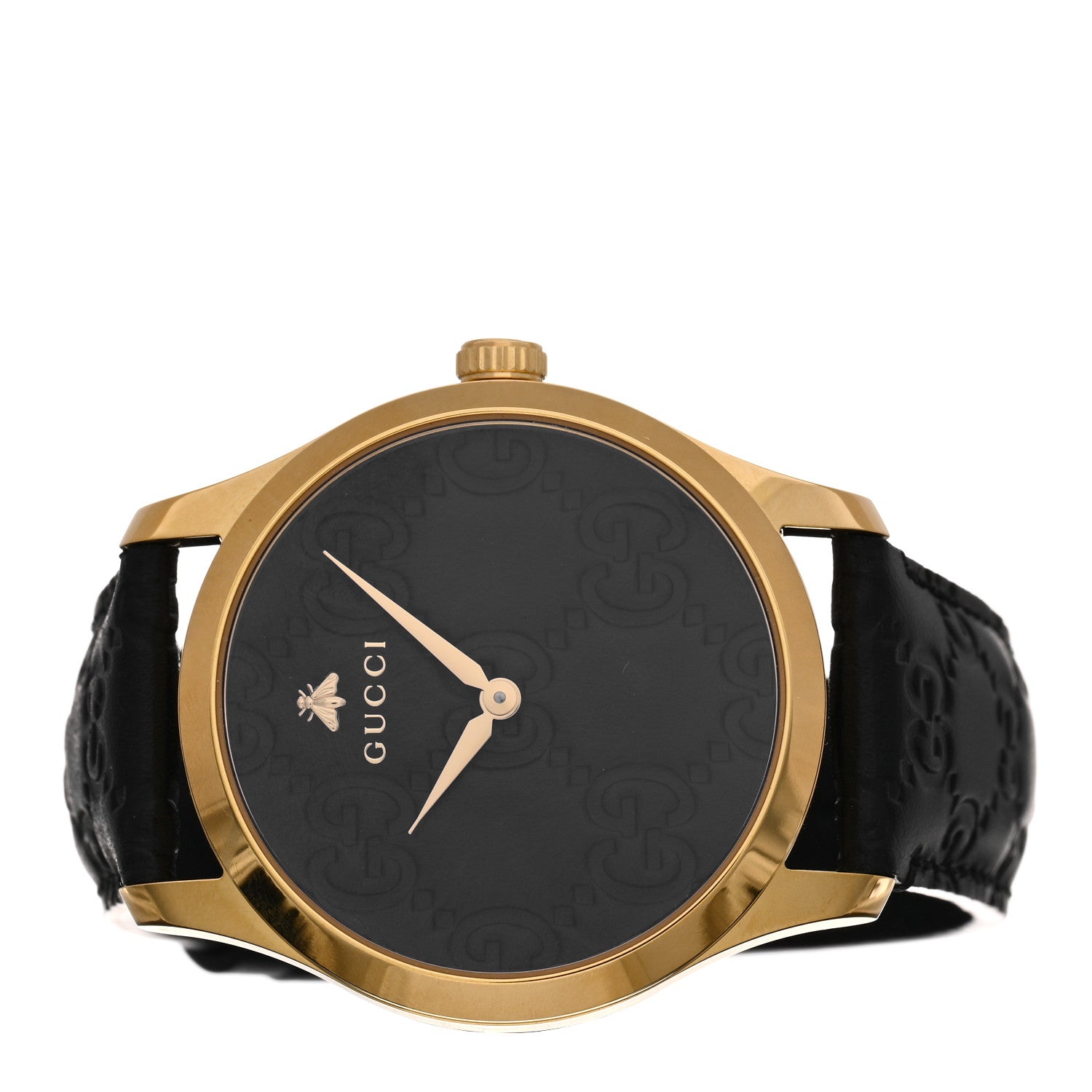 Gucci Stainless Steel Calfskin 38mm G-Timeless Quartz Watch Black 2 of 4