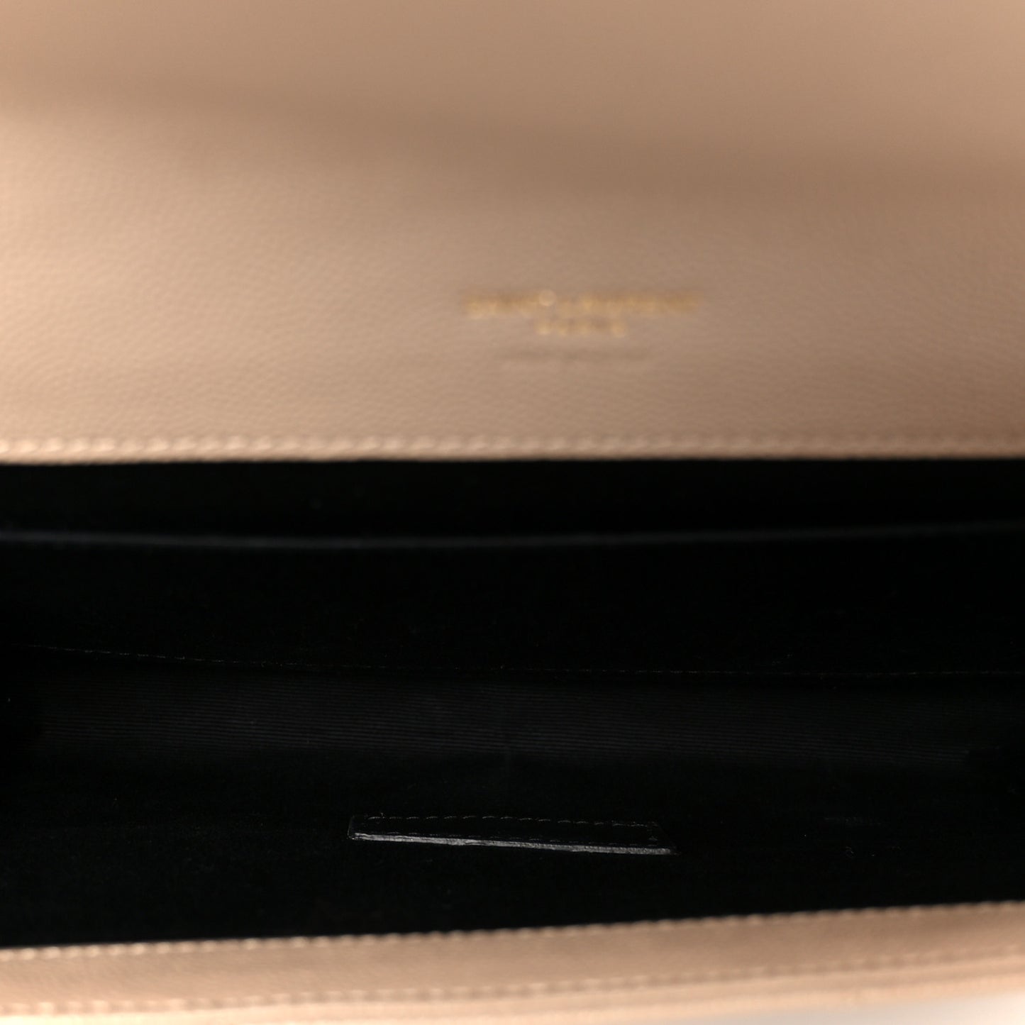 Grain De Poudre Matelasse Chevron Monogram Envelope Clutch Dark Beige