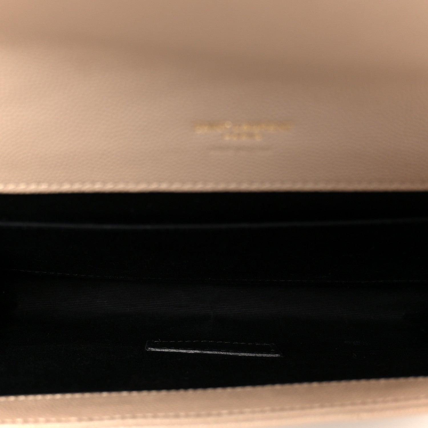 Saint Laurent Grain De Poudre Matelasse Chevron Monogram Envelope Clutch Dark Beige 5 of 10