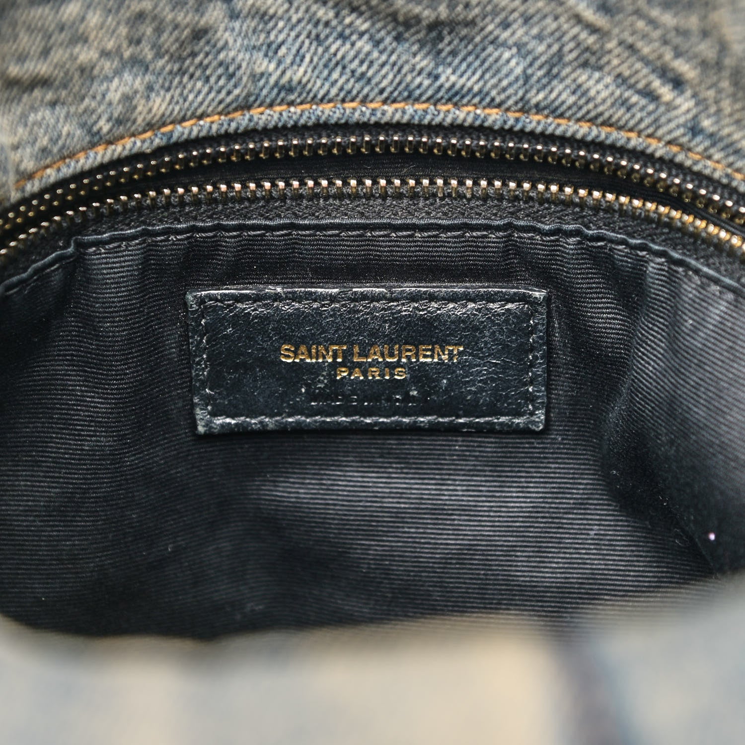 Saint Laurent Denim Quilted Medium Loulou Puffer Monogram Chain Satchel Blue Cinnamon 6 of 12