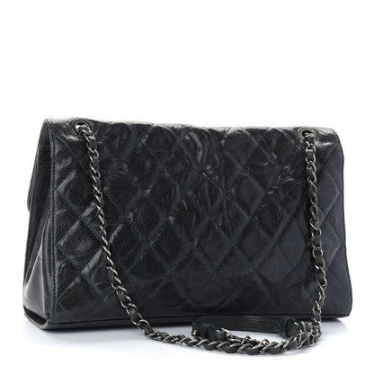 Chanel Crumpled Grained Calfskin Jumbo CC Crave Flap Black 3 of 9