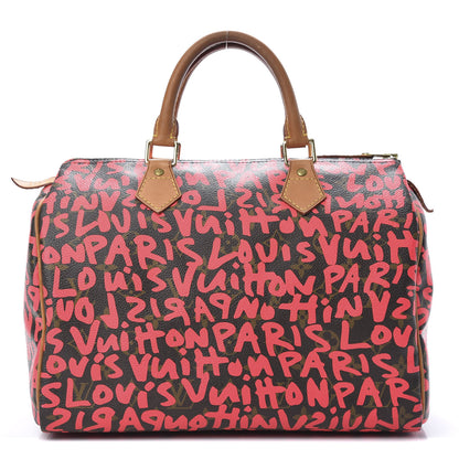 Louis Vuitton Monogram Graffiti Speedy 30 Fuchsia 1 of 12