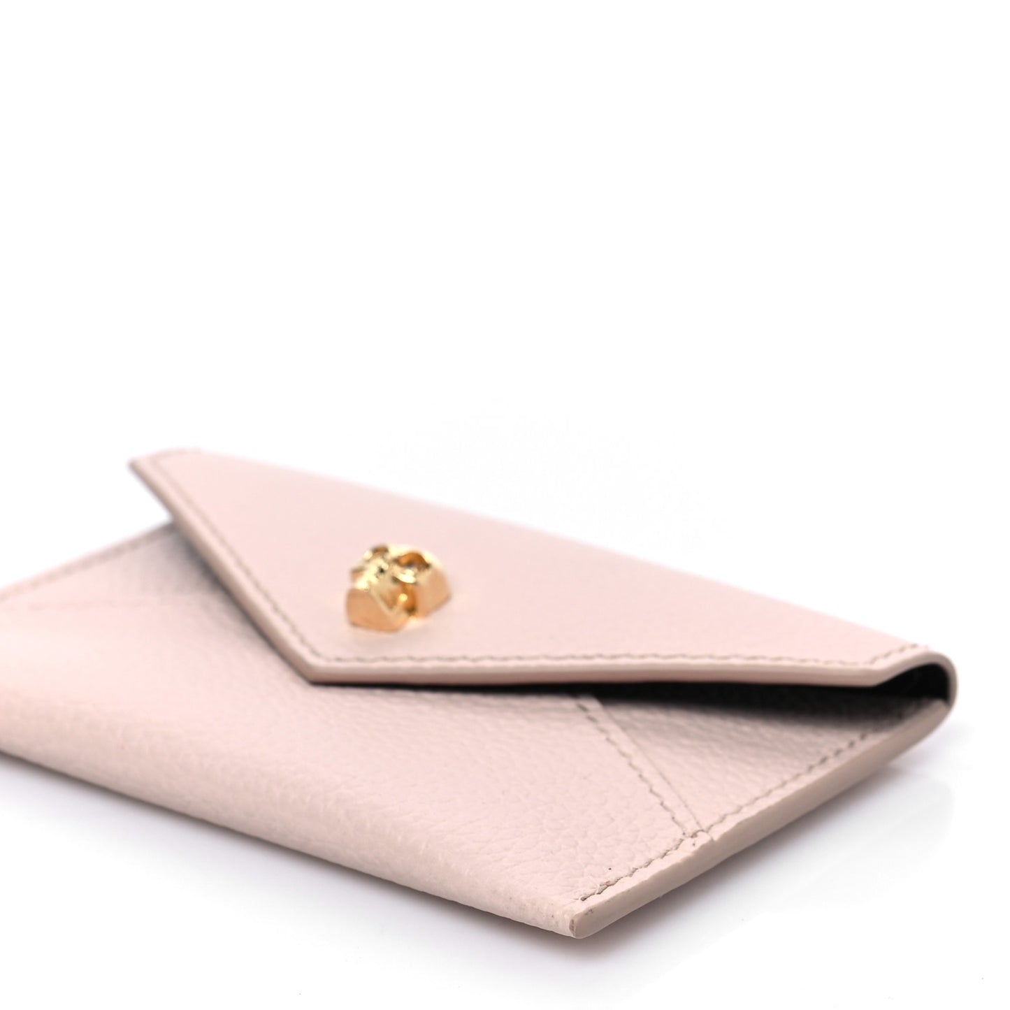 Calfskin Skull Envelope Card Holder Teint