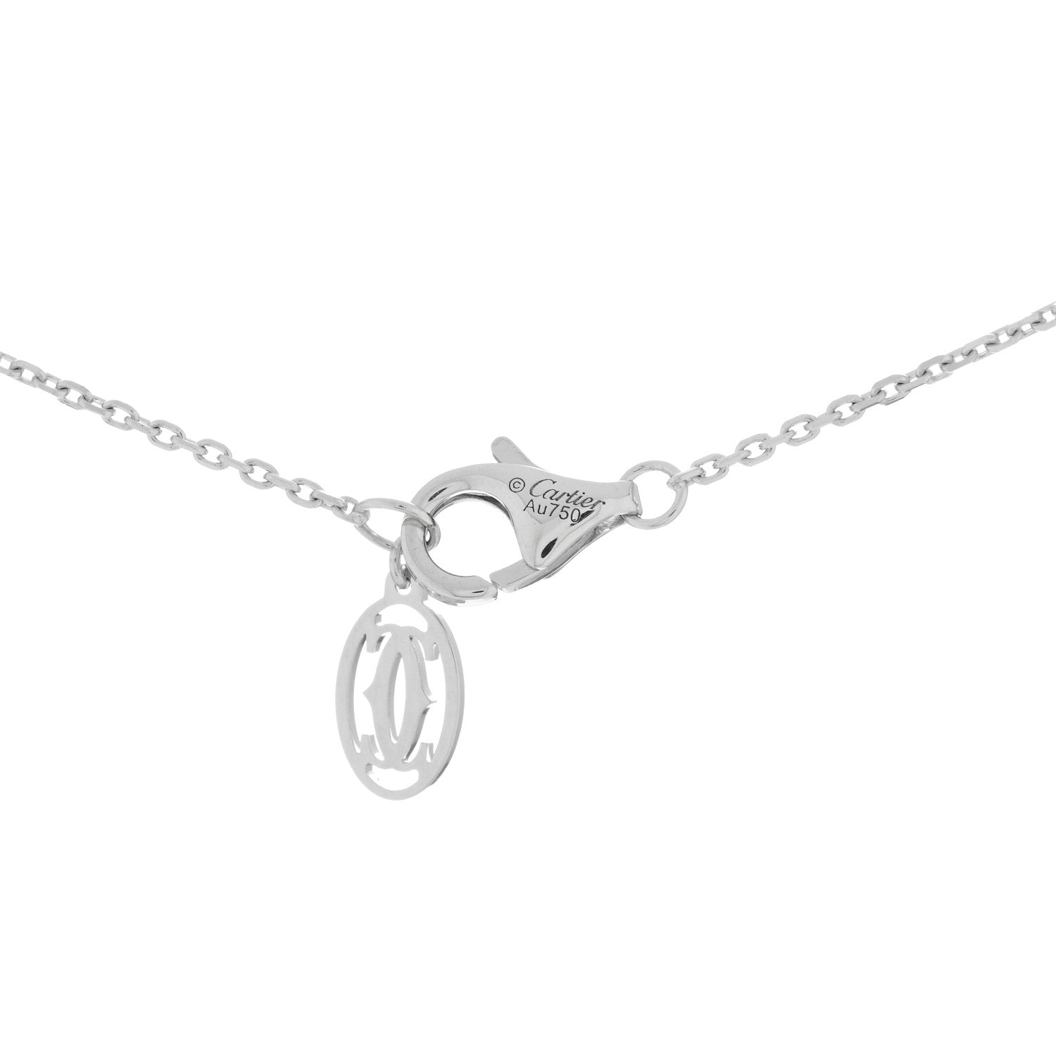 Cartier 18K White Gold Diamond XS D'Amour Pendant Necklace 4 of 5