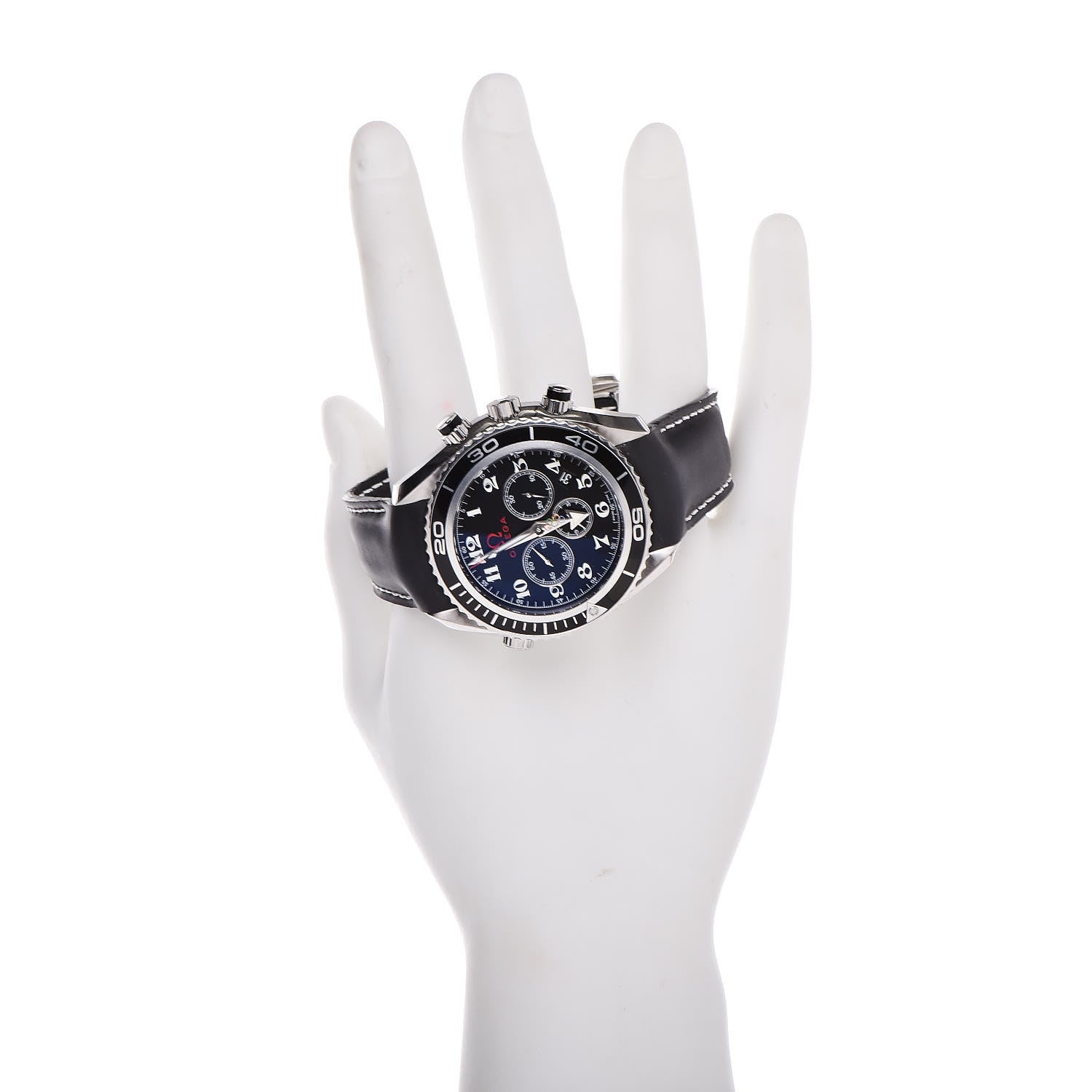 Omega Stainless Steel Calfskin 45mm Seamaster Planet Ocean Specialties Olympic Games Collection Automatic Watch Black 222.32.46.50.01.001 2 of 12