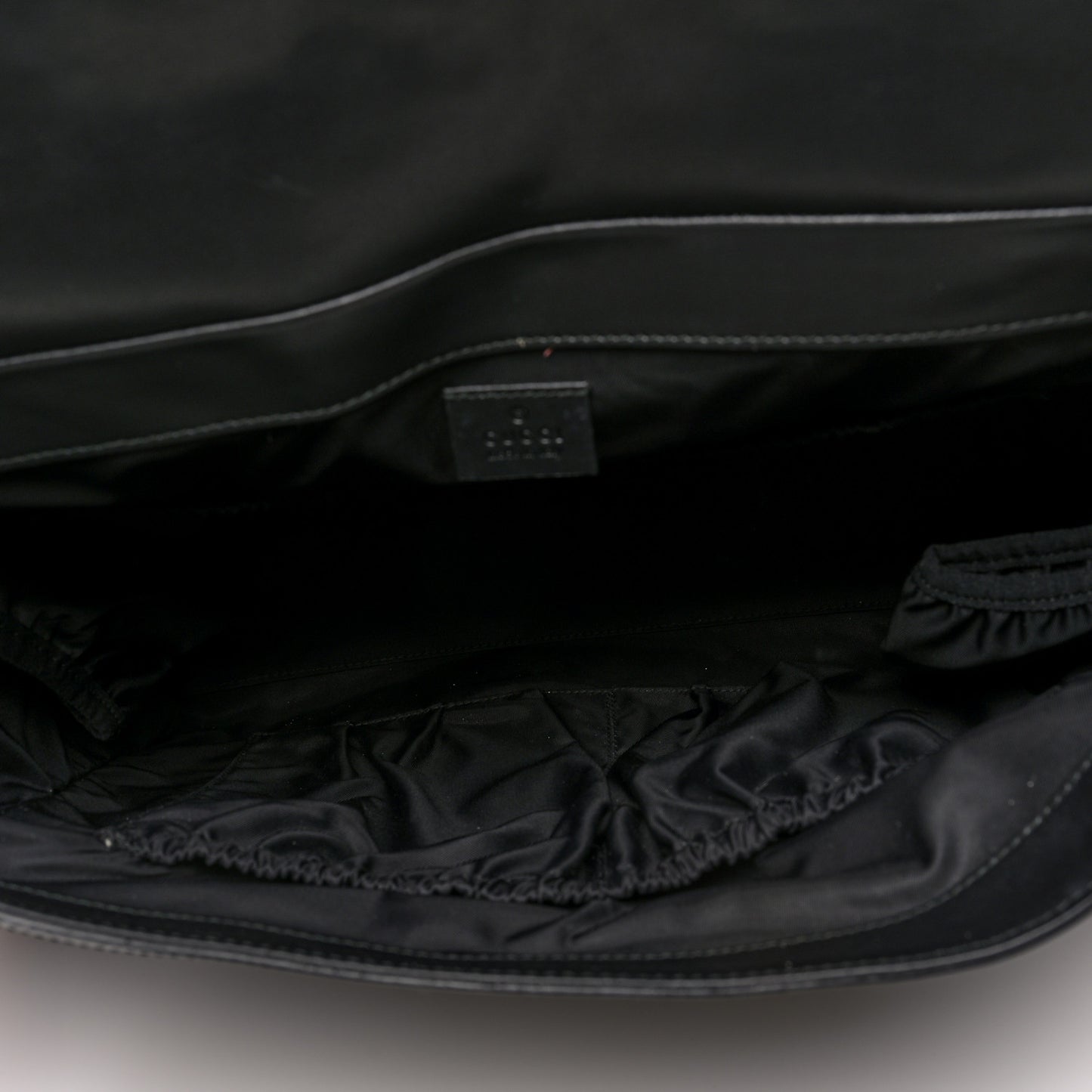 GG Supreme Monogram Web Messenger Diaper Bag Black Grey