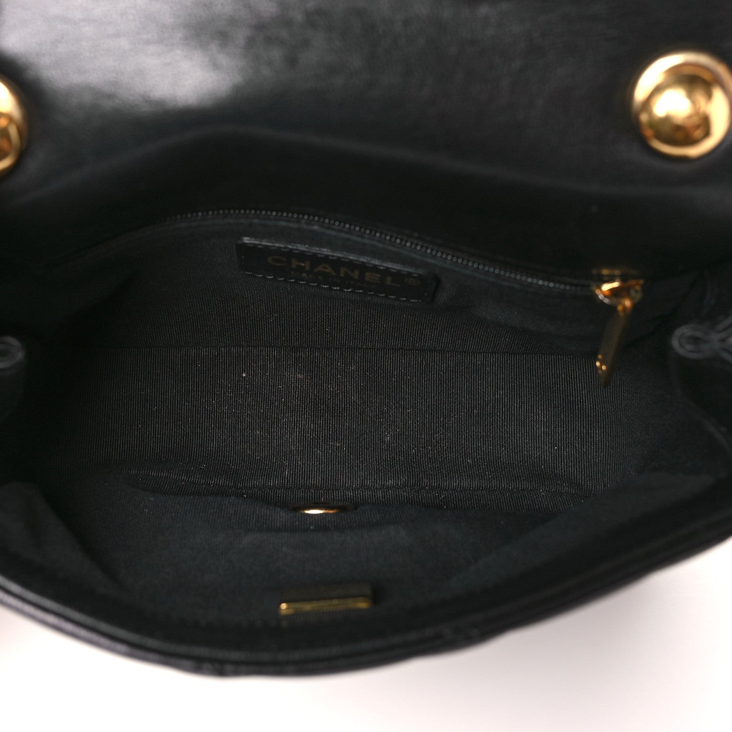 Chanel Lambskin Metal Quilted Mini Top Handle Square Flap Black 5 of 10
