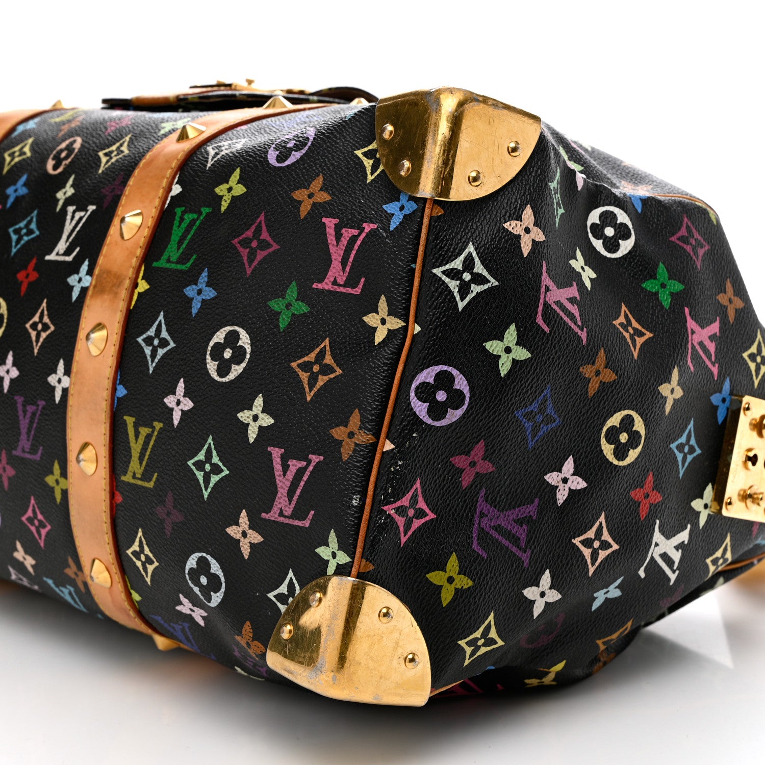 Louis Vuitton Monogram Multicolor Keepall 45 Black 9 of 20