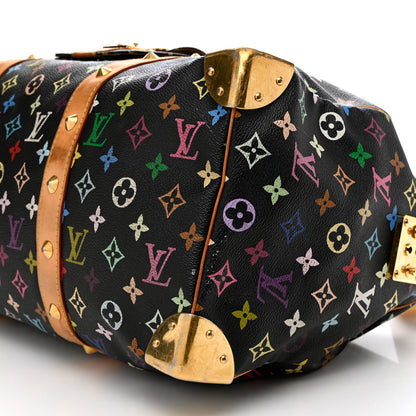 Louis Vuitton Monogram Multicolor Keepall 45 Black 9 of 20