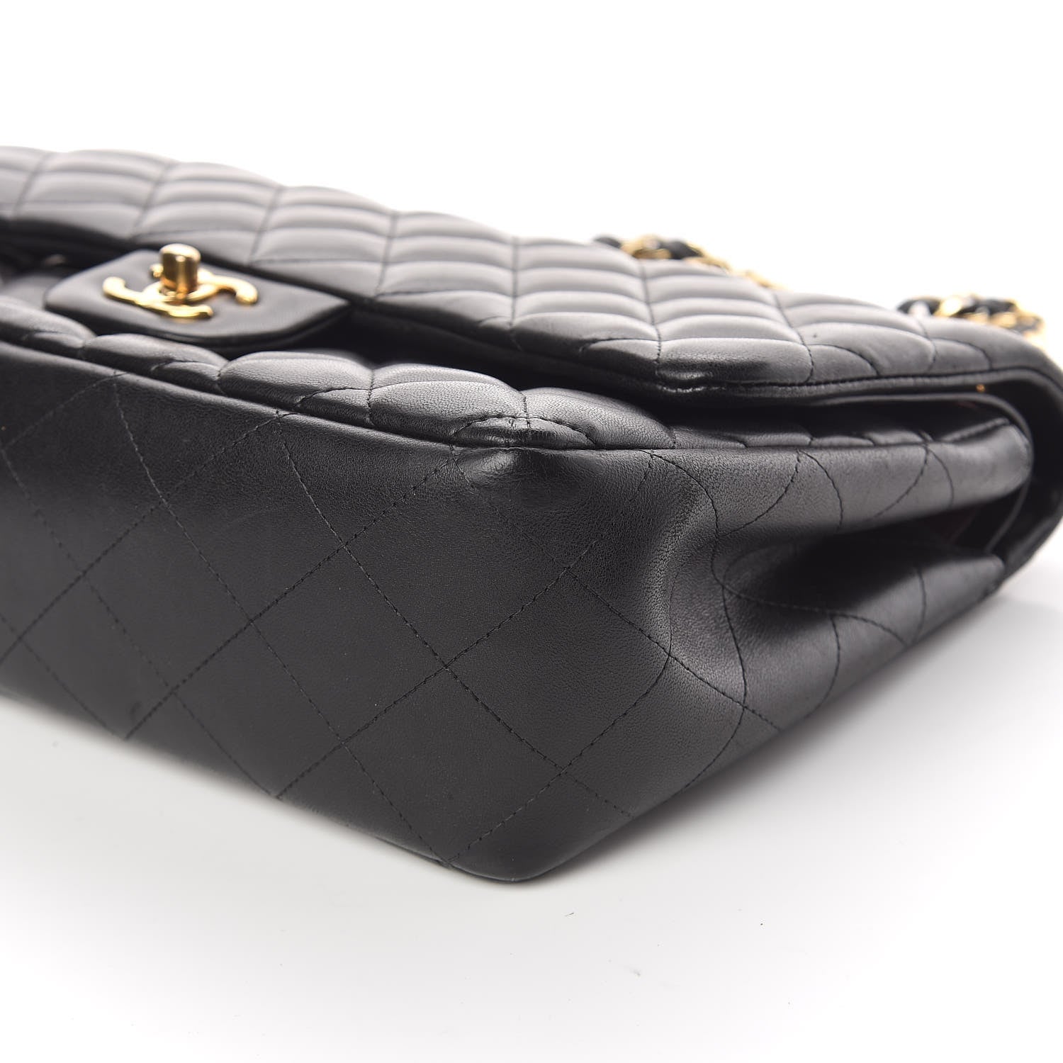 Chanel Lambskin Quilted Jumbo Double Flap Black 6 of 15
