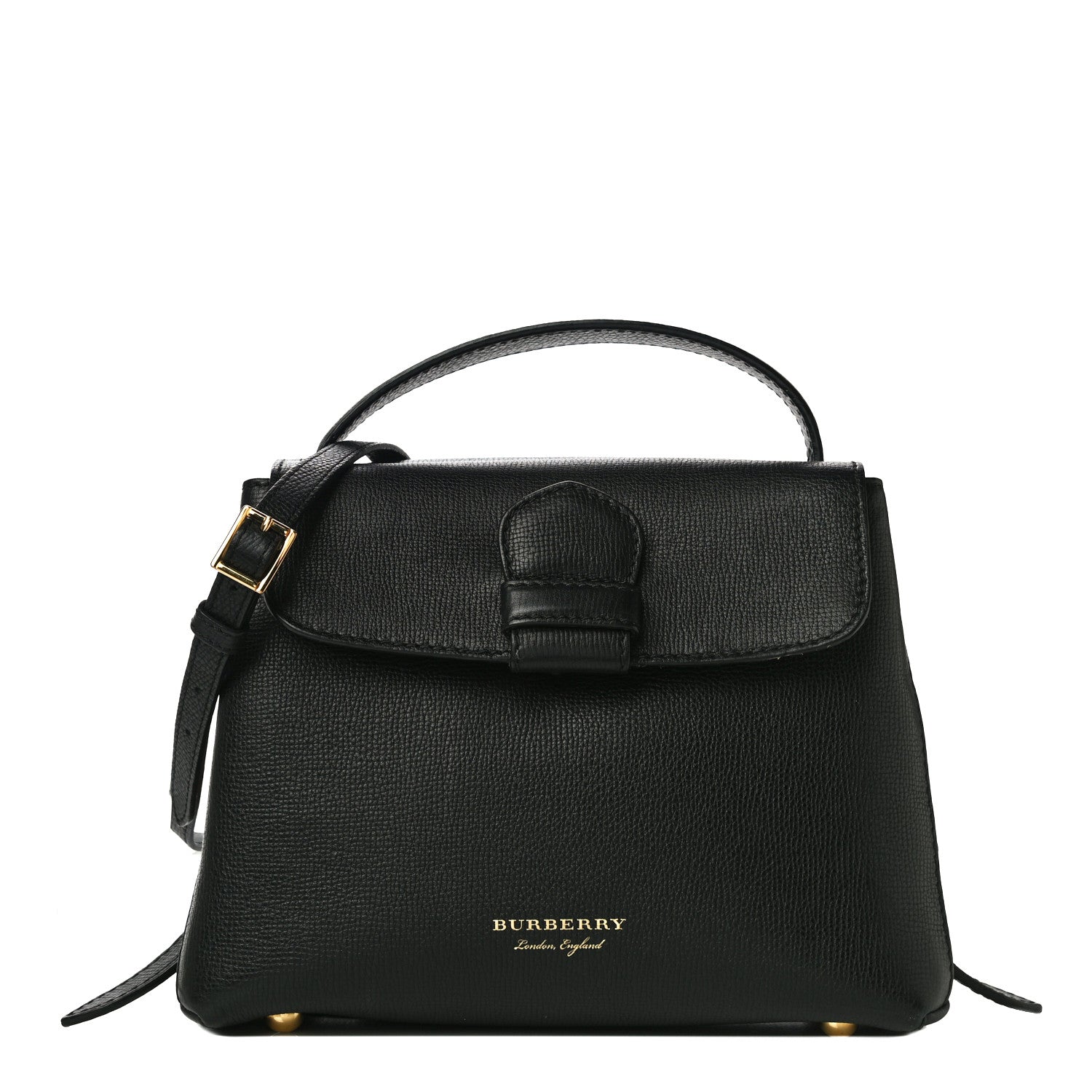 Burberry Derby Calfskin House Check Small Camberley Black 1 of 13