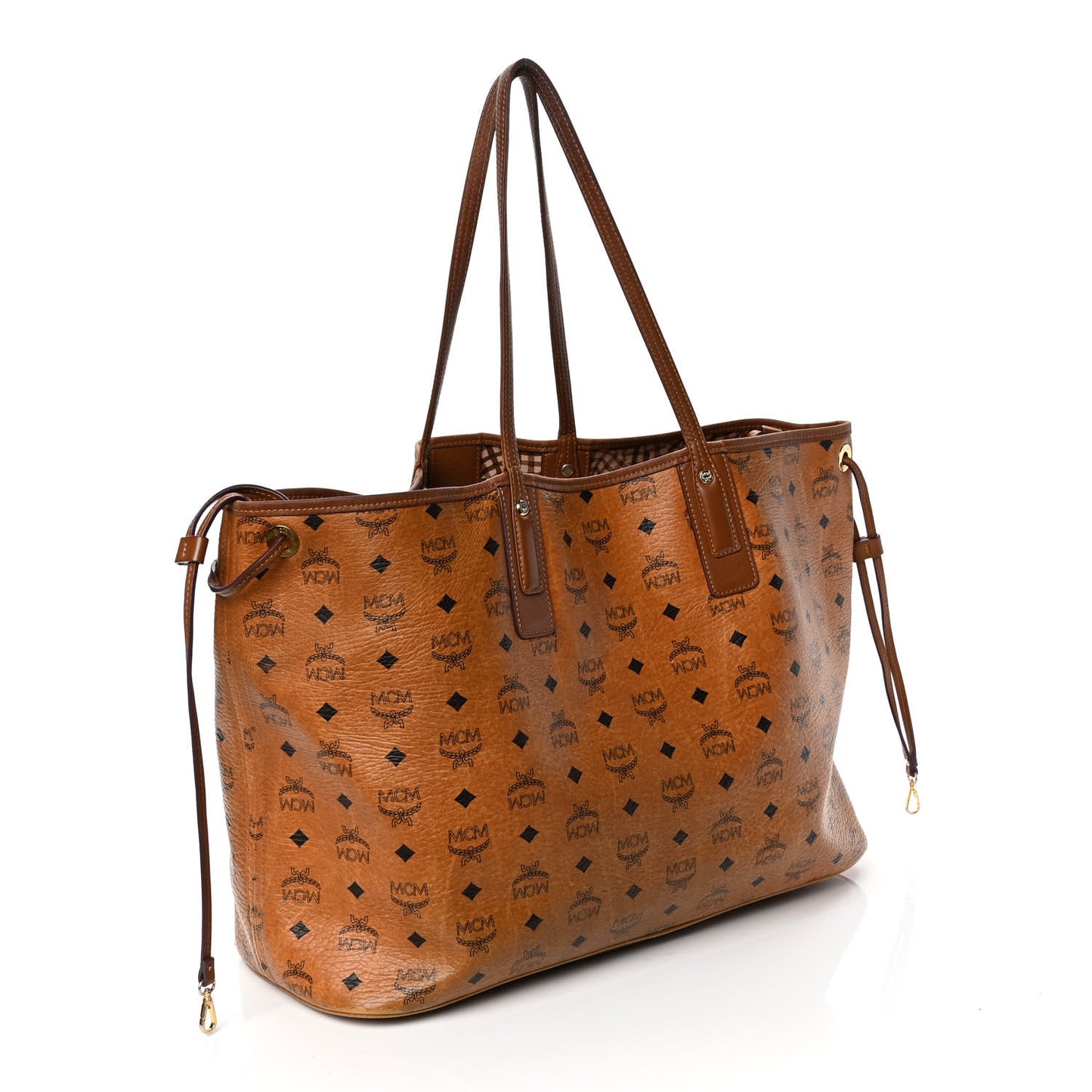Visetos Large Liz Reversible Shopper Tote Cognac