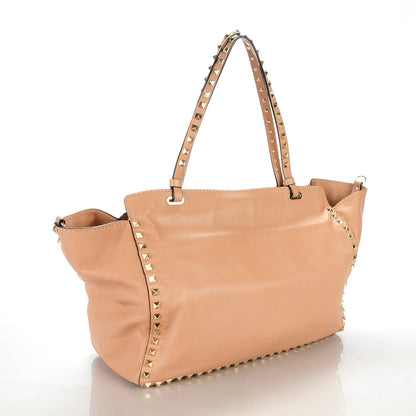 Valentino Garavani Vitello Medium Rockstud Tote Soft Noisette 3 of 8