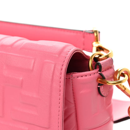 Fendi Nappa FF 1974 Embossed Baguette Rosa Fluo 13 of 15