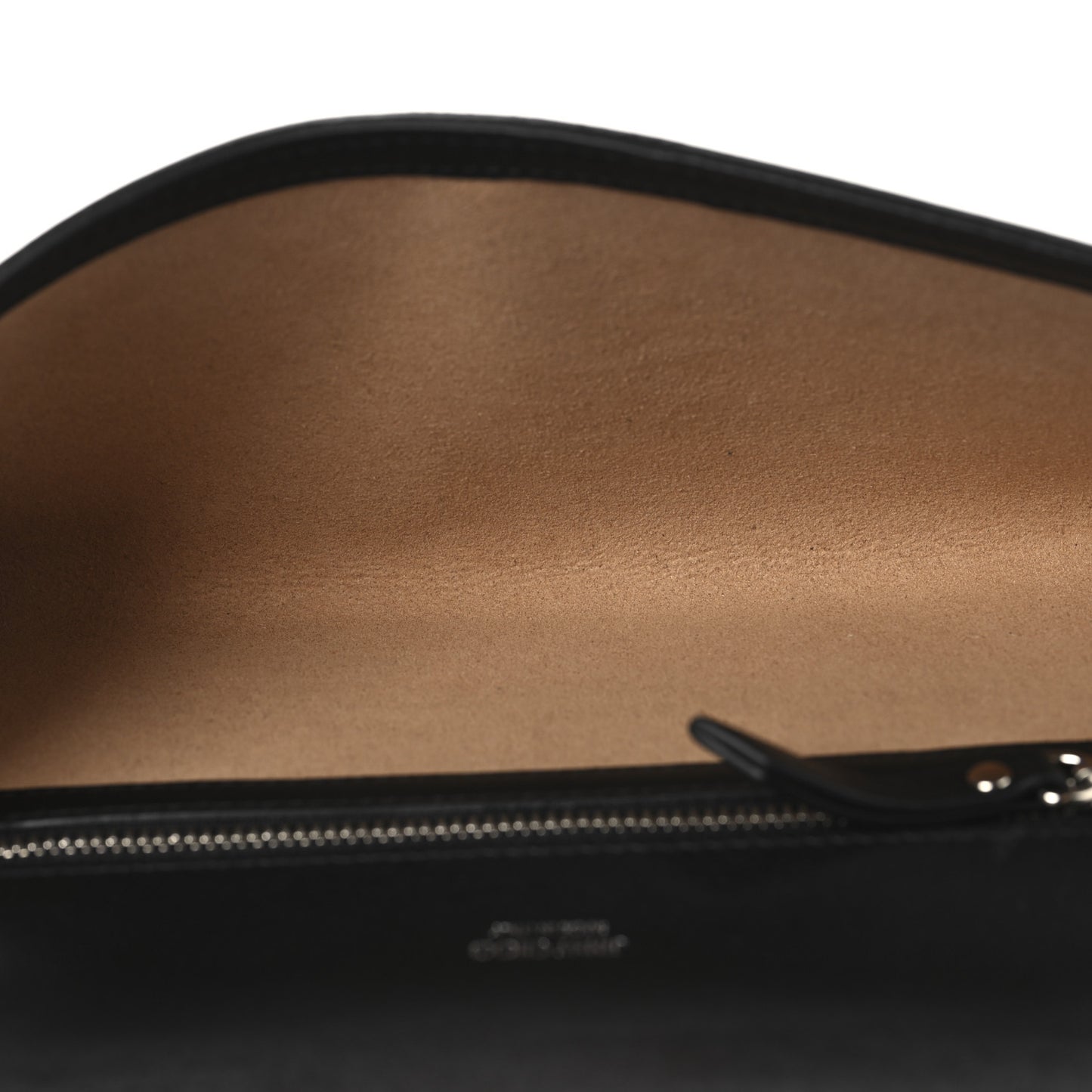 Smooth Calfskin Crystal Embellished Chain Wallet Black