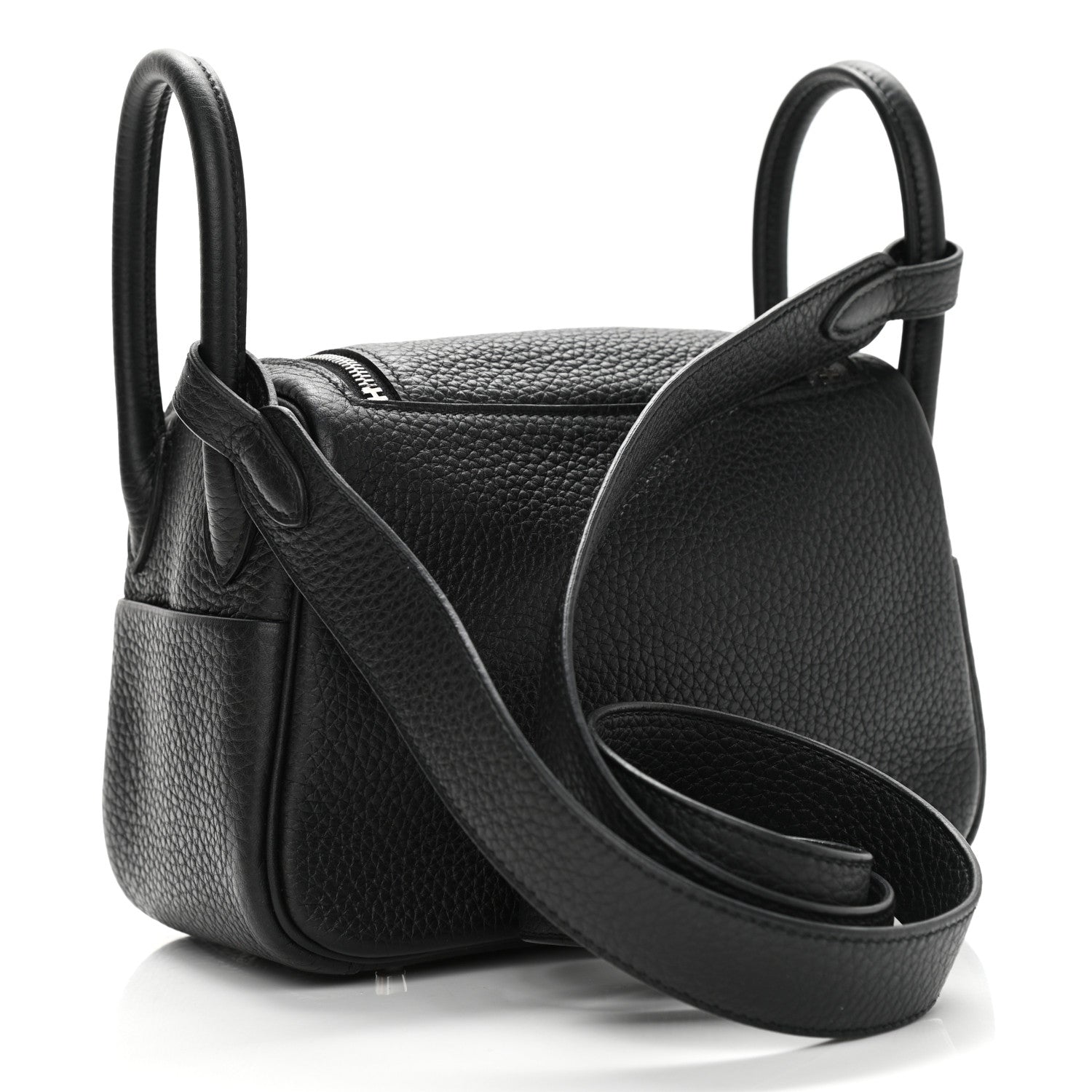 Hermes Taurillon Clemence Mini Lindy 20 Black 3 of 12