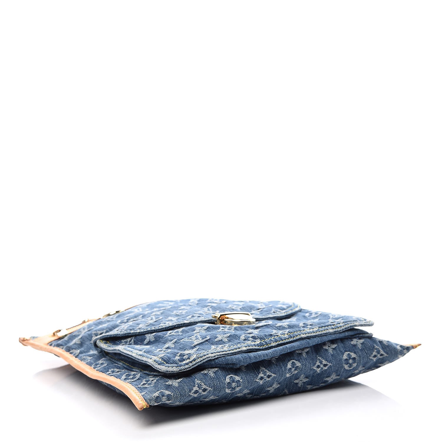 Louis Vuitton Monogram Denim Sac Plat Blue 4 of 10