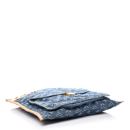 Louis Vuitton Monogram Denim Sac Plat Blue 4 of 10