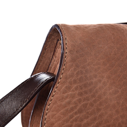 Chloe Nubuck Calfskin Mini Marcie Round Crossbody Bag Nut 10 of 12