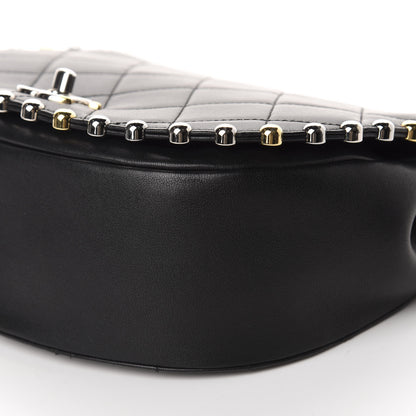 Chanel Lambskin Quilted Studded Bubble Flap Black 6 of 9