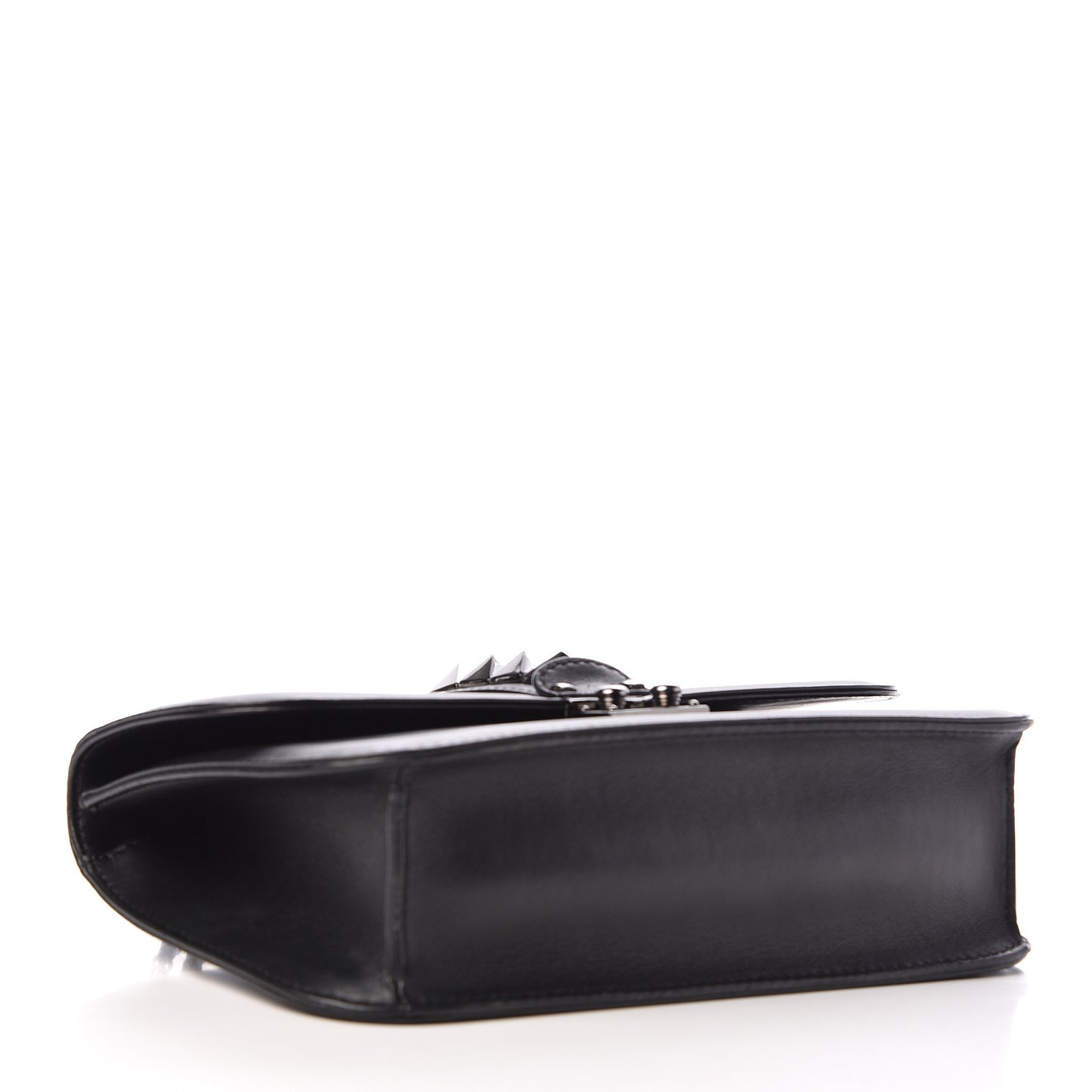 Vitello Medium Glam Lock Rockstud Flap Black