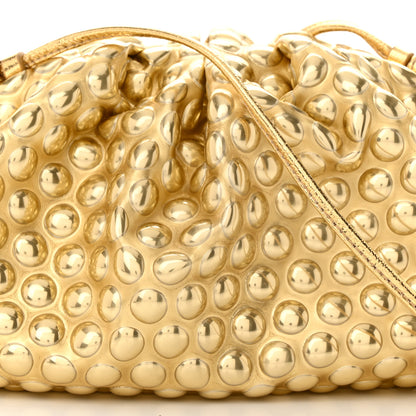 Bottega Veneta Metallic Fabric Bubble Wrap The Mini Pouch Gold 7 of 11