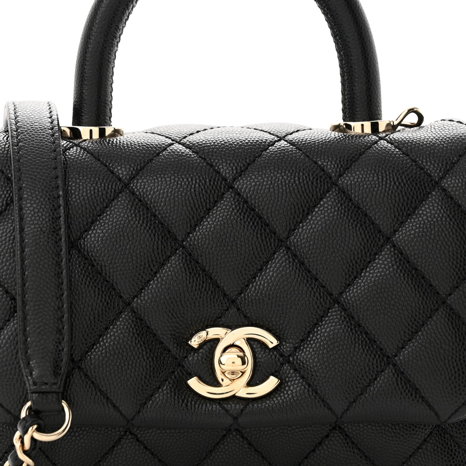 Chanel Caviar Quilted Extra Mini Coco Handle Flap Black 8 of 12
