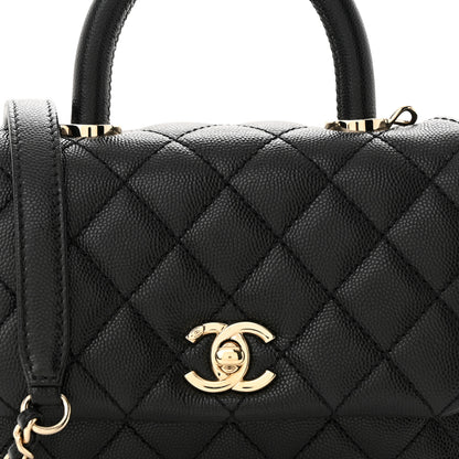 Chanel Caviar Quilted Extra Mini Coco Handle Flap Black 8 of 12