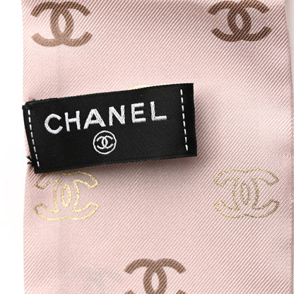 Chanel Silk CC Charms Slim Bandeau Scarf Pink 3 of 4