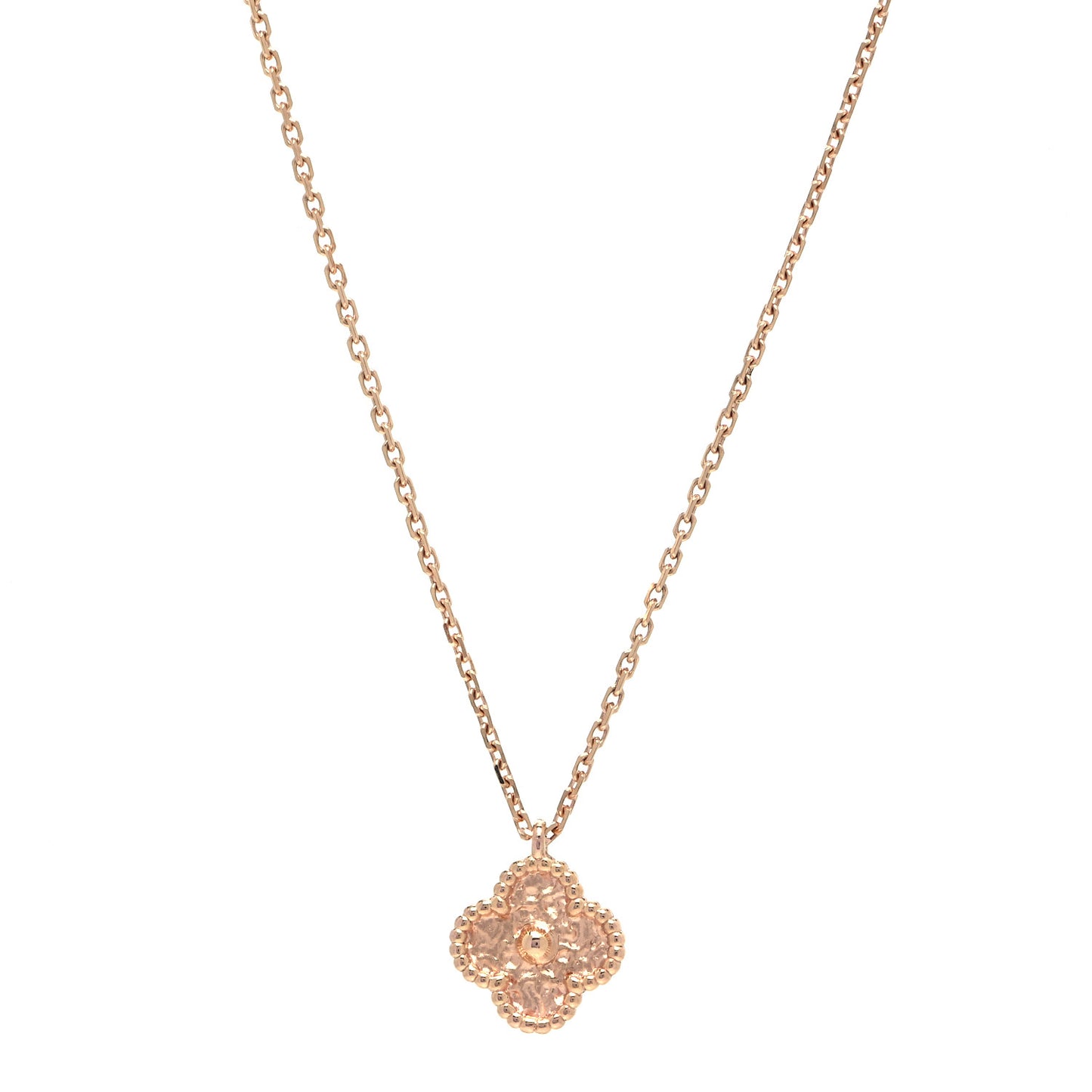 18K Rose Gold Sweet Alhambra Pendant Necklace