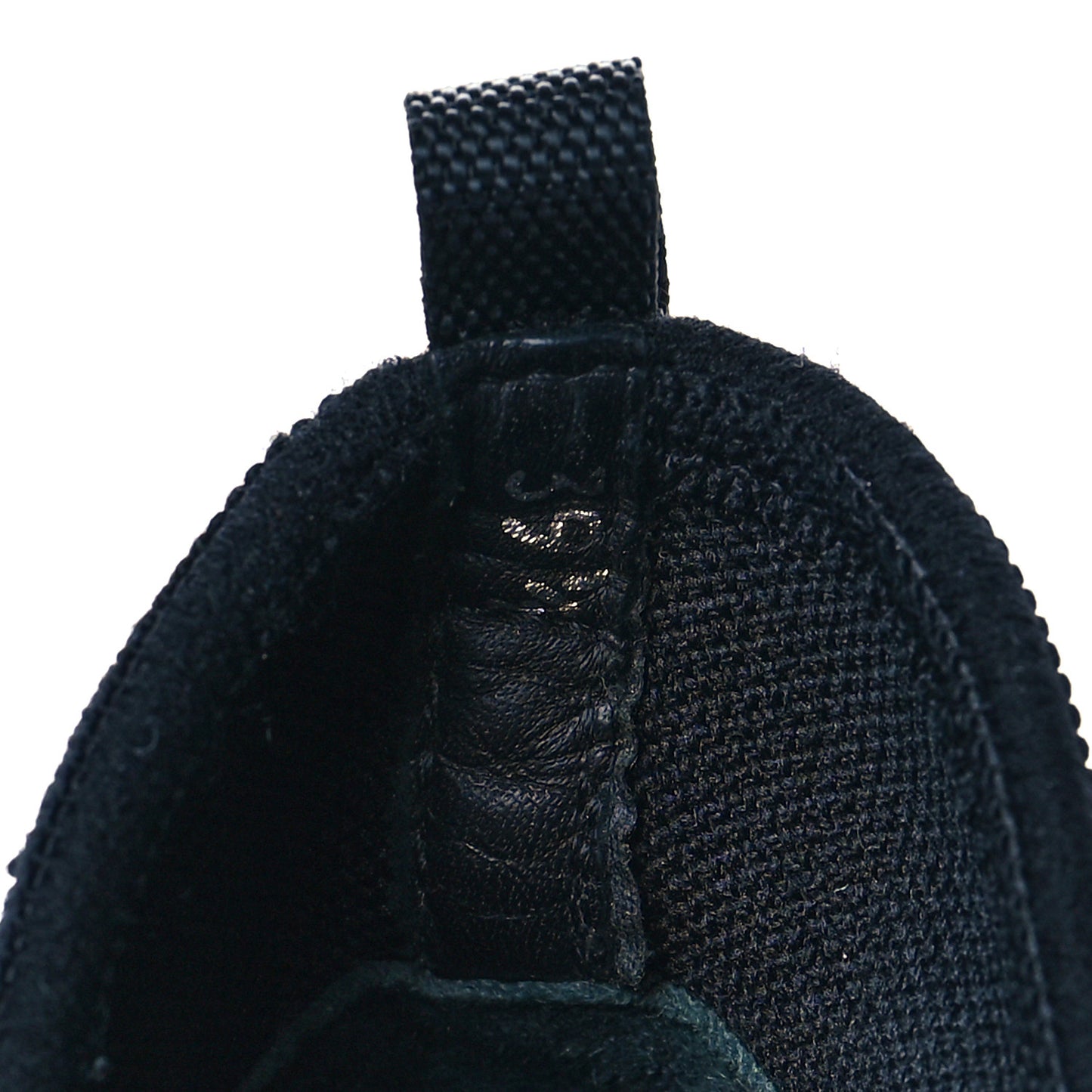 Knit Fabric Logo Sneakers 39.5 Black White