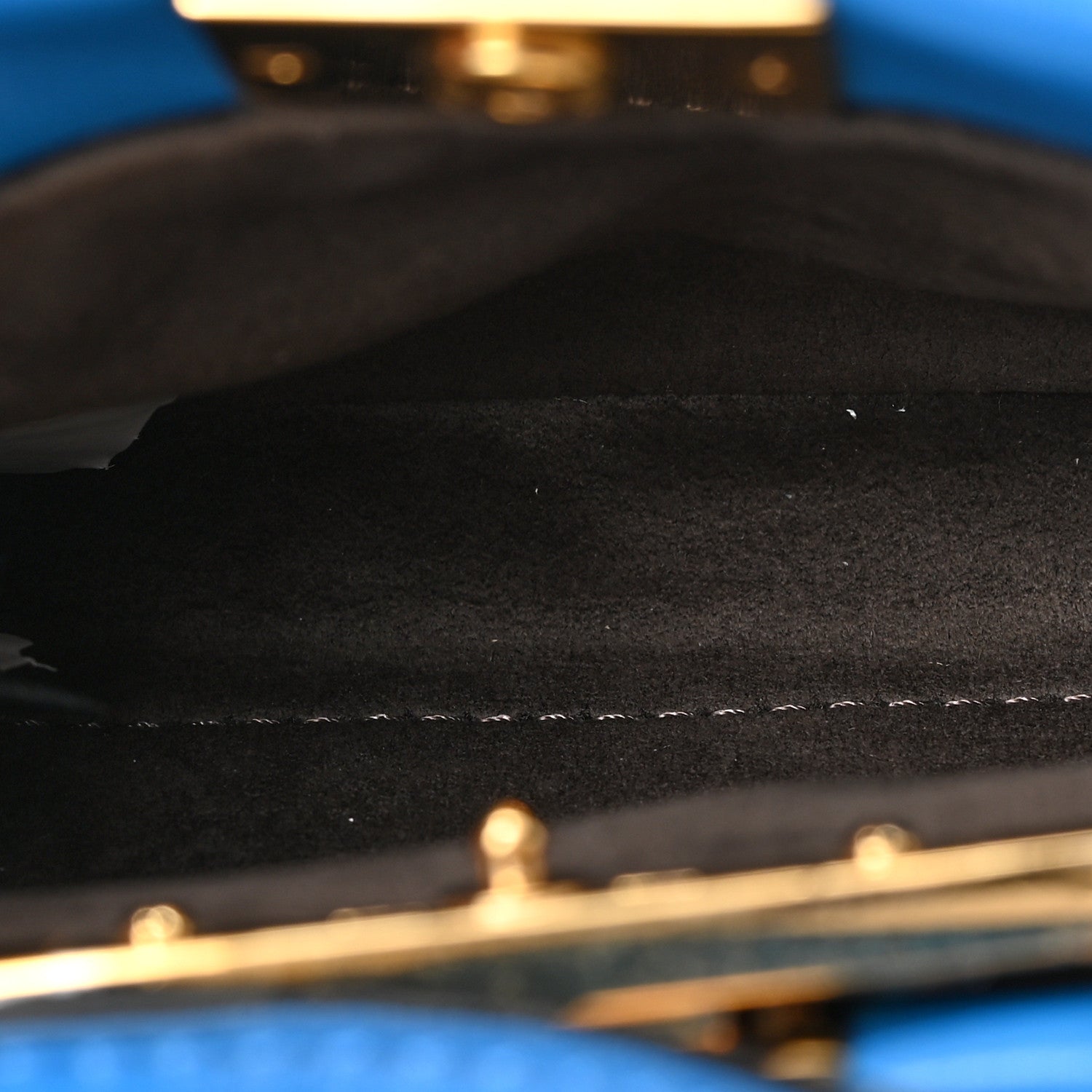 Fendi Shiny Nappa Micro Peekaboo Iconic Satchel Blue Royal 5 of 8